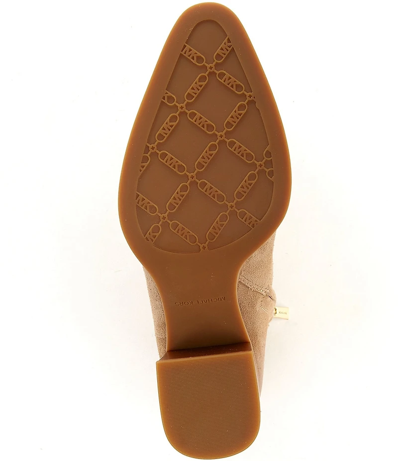 Michael Kors Lex Suede Block Heel Booties