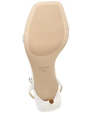 Michael Kors Liana Leather Ankle Wrap Heart Charm Stiletto Dress Sandals