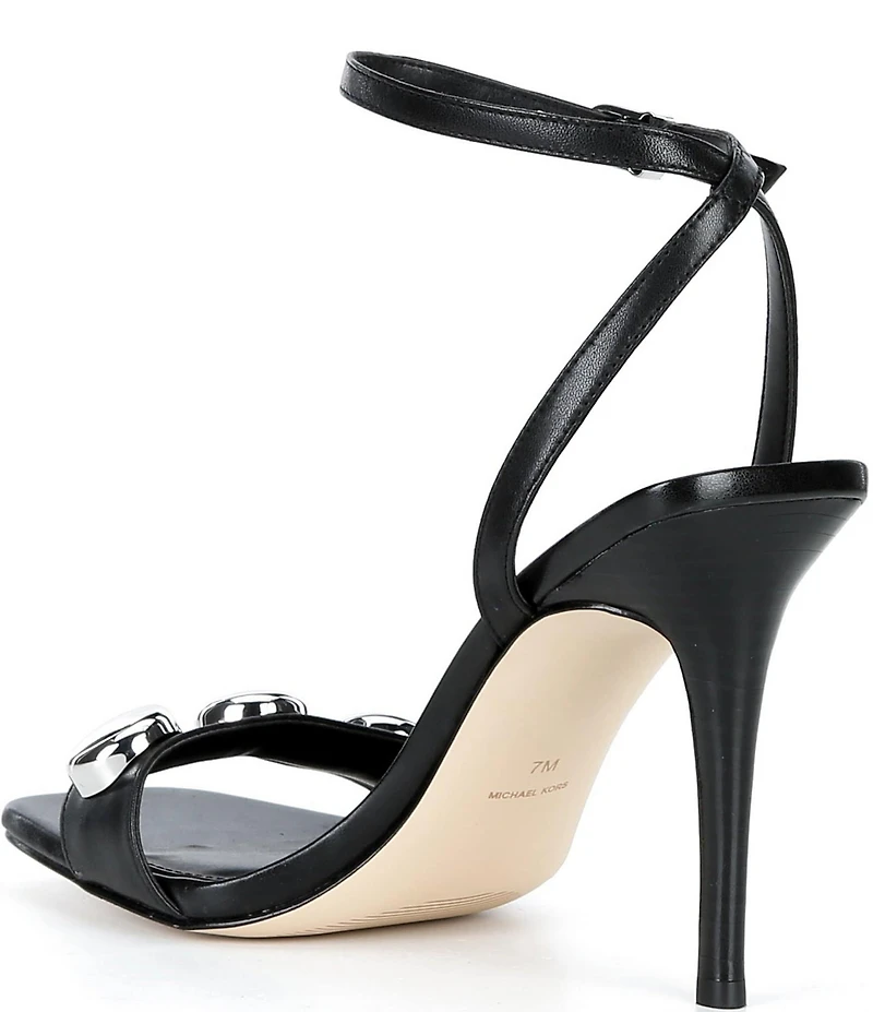 Michael Kors Liana Leather Dome Studded Sandals