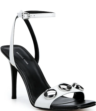 Michael Kors Liana Leather Dome Studded Sandals