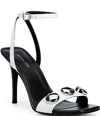 Michael Kors Liana Leather Dome Studded Sandals