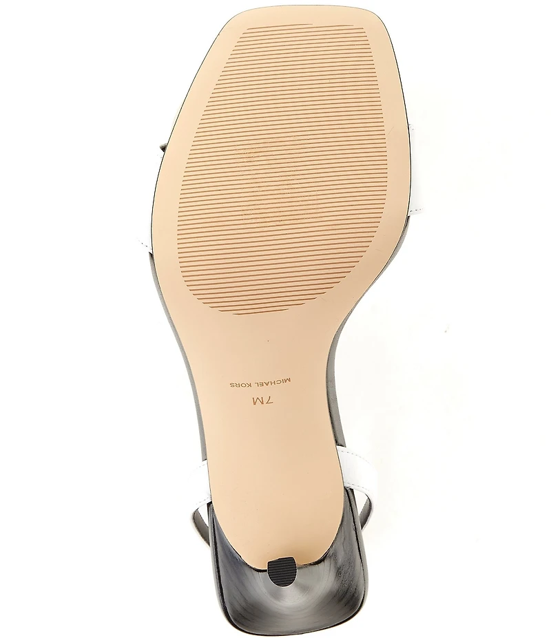 Michael Kors Liana Leather Dome Studded Sandals