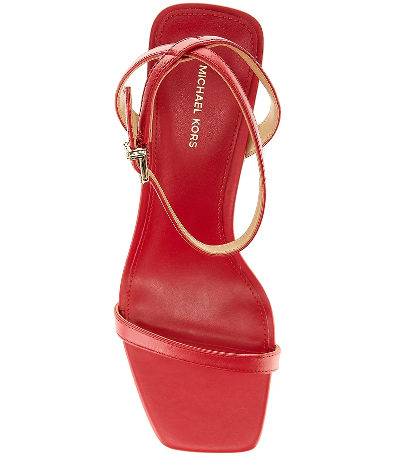 Michael Kors Liana Mid Leather Ankle Strap Stiletto Dress Sandals