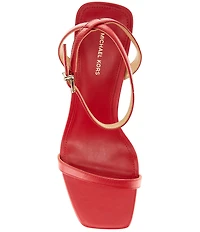 Michael Kors Liana Mid Leather Ankle Strap Stiletto Dress Sandals