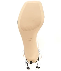 Michael Kors Liana Embossed Leather Ankle Strap Stiletto Dress Sandals