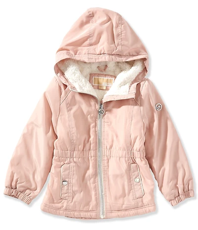 Michael Kors Little Girls Plush Lined Rain Anorak Jacket