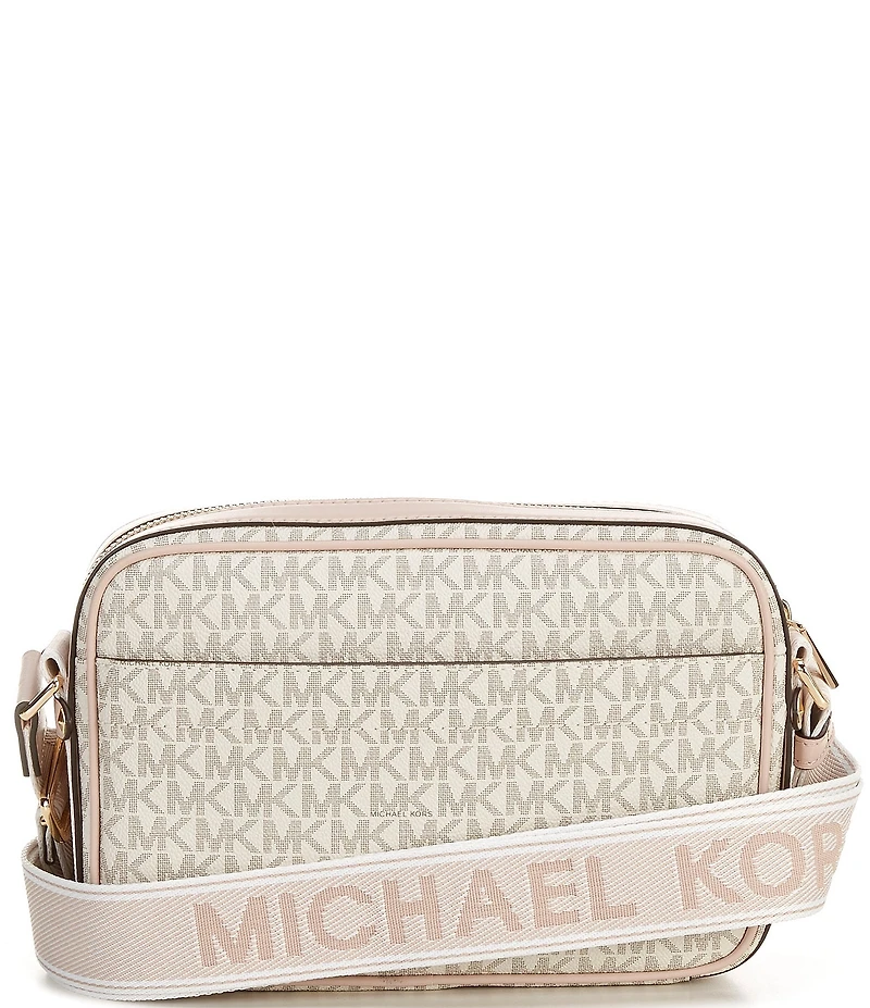 Michael Kors Maeve Large East West Pocket Contrast Trim Crossbody Bag