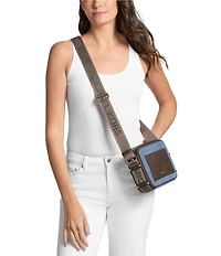 Michael Kors Maeve Large Denim Pocket Crossbody Bag