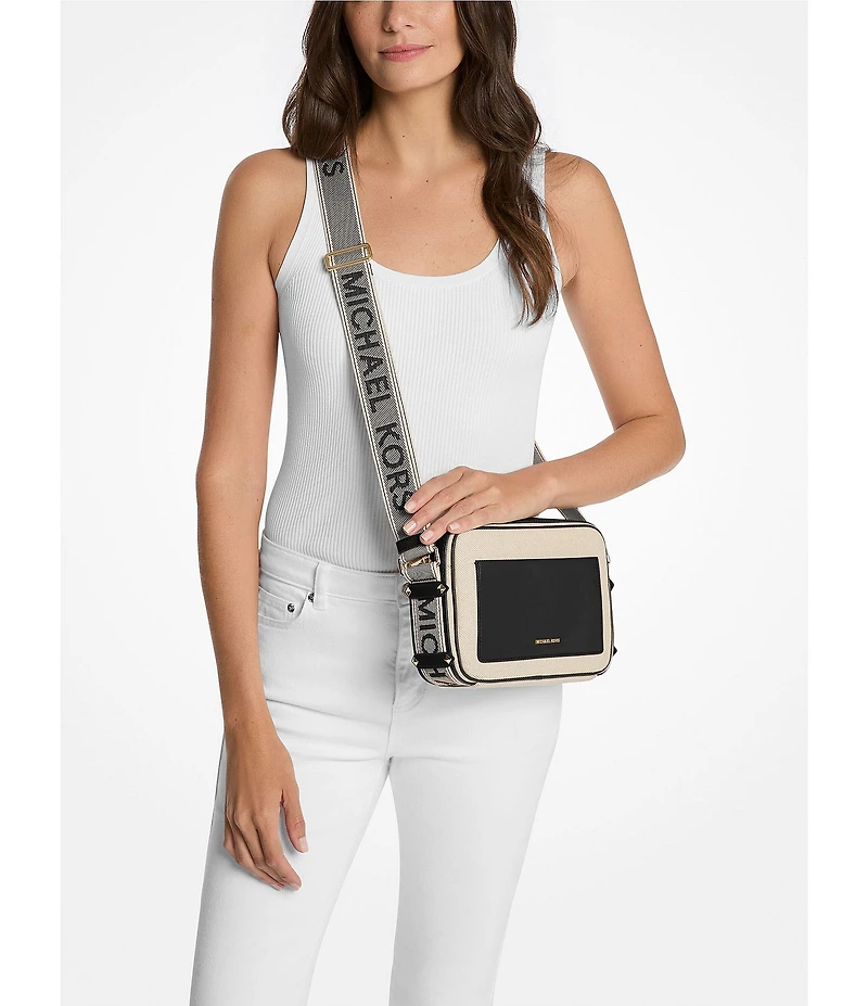 Michael Kors Maeve Large Pocket Contrast Trim Crossbody Bag