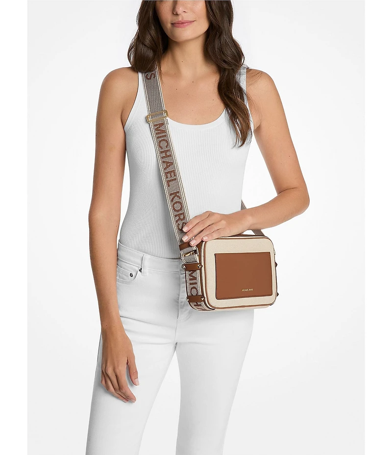 Michael Kors Maeve Large Pocket Contrast Trim Crossbody Bag
