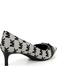 Michael Kors Mandy Flex Jacquard Logo Kitten Heel Pumps