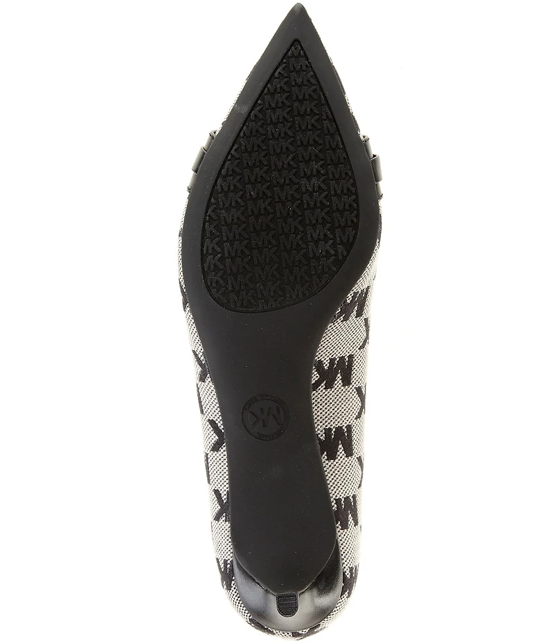 Michael Kors Mandy Flex Jacquard Logo Kitten Heel Pumps
