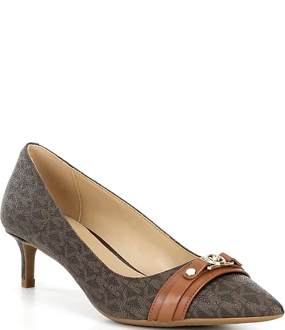 Michael Kors Mandy Flex Logo Kitten Heel Pumps