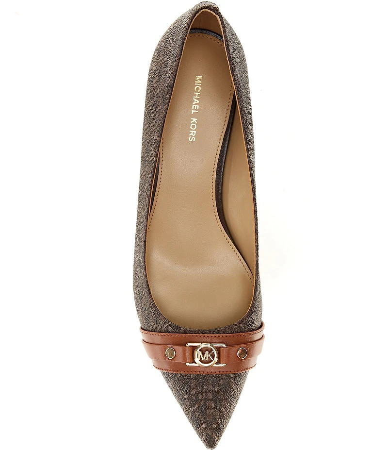 Michael Kors Mandy Flex Logo Kitten Heel Pumps