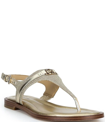 Michael Kors Mandy Glitter Slingback Thong Sandals