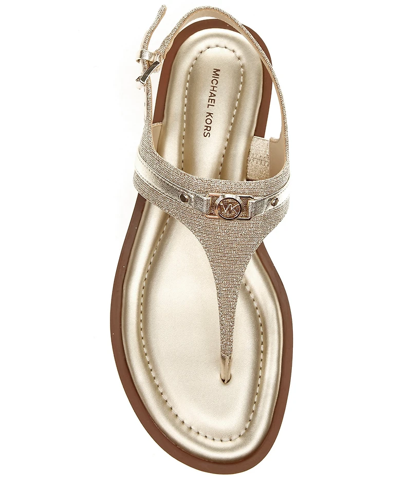 Michael Kors Mandy Glitter Slingback Thong Sandals