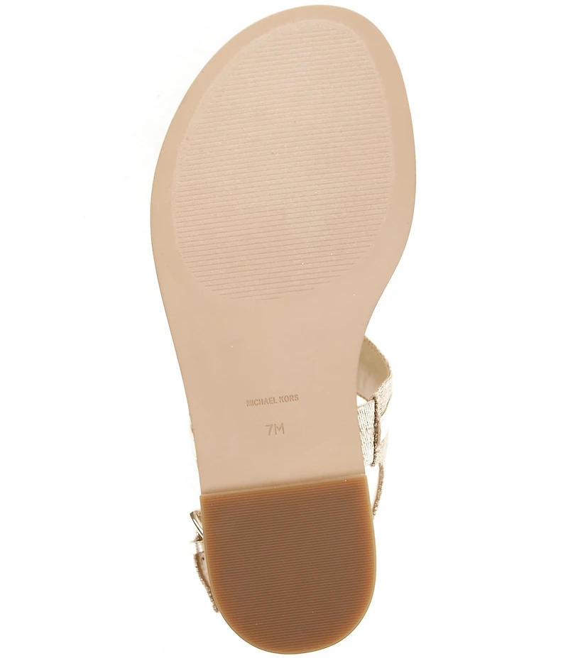 Michael Kors Mandy Glitter Slingback Thong Sandals