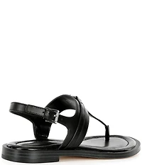 Michael Kors Mandy Leather Logo Hardware T-Strap Slingback Sandals