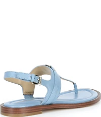Michael Kors Mandy Leather Logo Hardware T-Strap Slingback Sandals