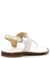 Michael Kors Mandy Signature Logo Leather Thong Slingback Sandals