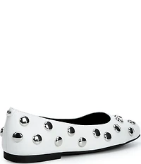 Michael Kors Matilda Flex Dome Studded Leather Flats
