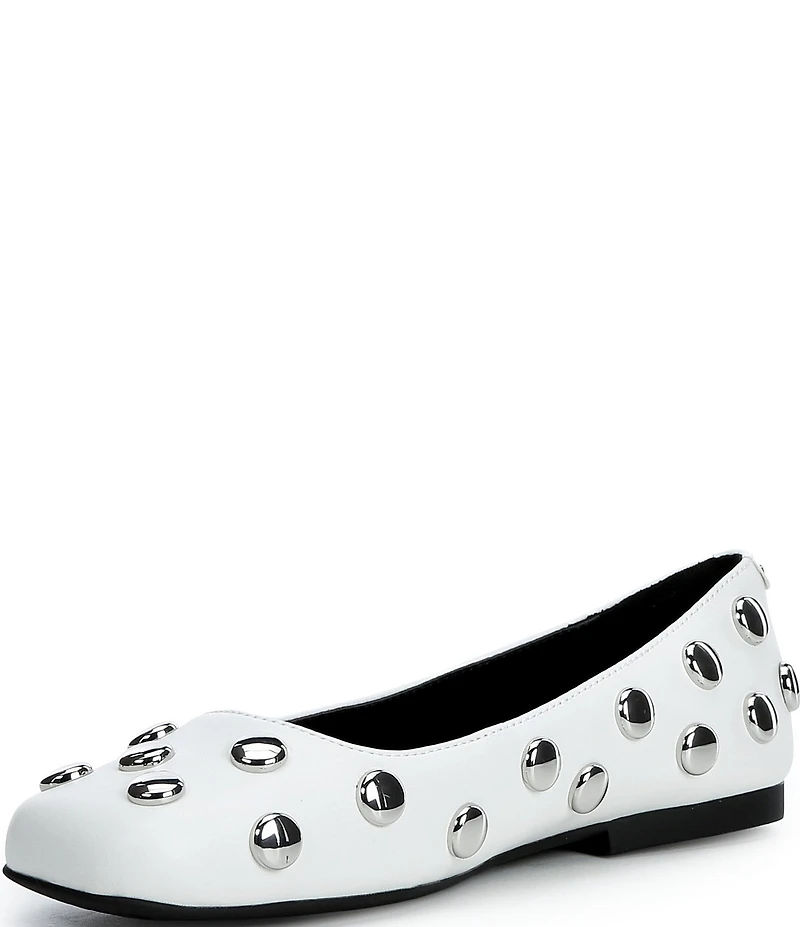 Michael Kors Matilda Flex Dome Studded Leather Flats