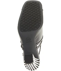 Michael Kors Matilda Nailhead Cap Toe Slingback Mary Jane Block Heel Pumps