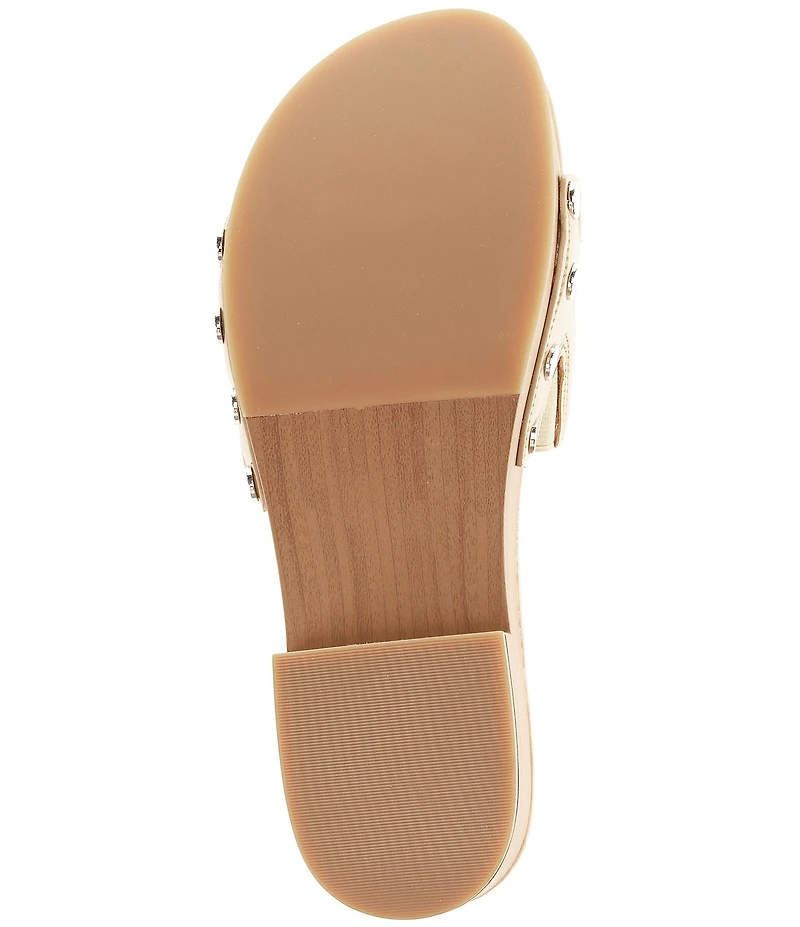 Michael Kors Mayes Woven Platform Block Heel Slide Sandals
