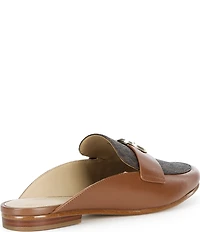 Michael Kors McKenzie Leather Logo Slip On Mules