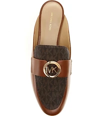 Michael Kors McKenzie Leather Logo Slip On Mules