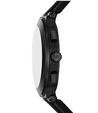 Michael Kors Men's Billie Quartz Chronograph Black Silicone Strap Watch
