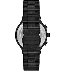 Michael Kors Men's Billie Quartz Chronograph Black Tone Stainless Steel Bracelet Watch