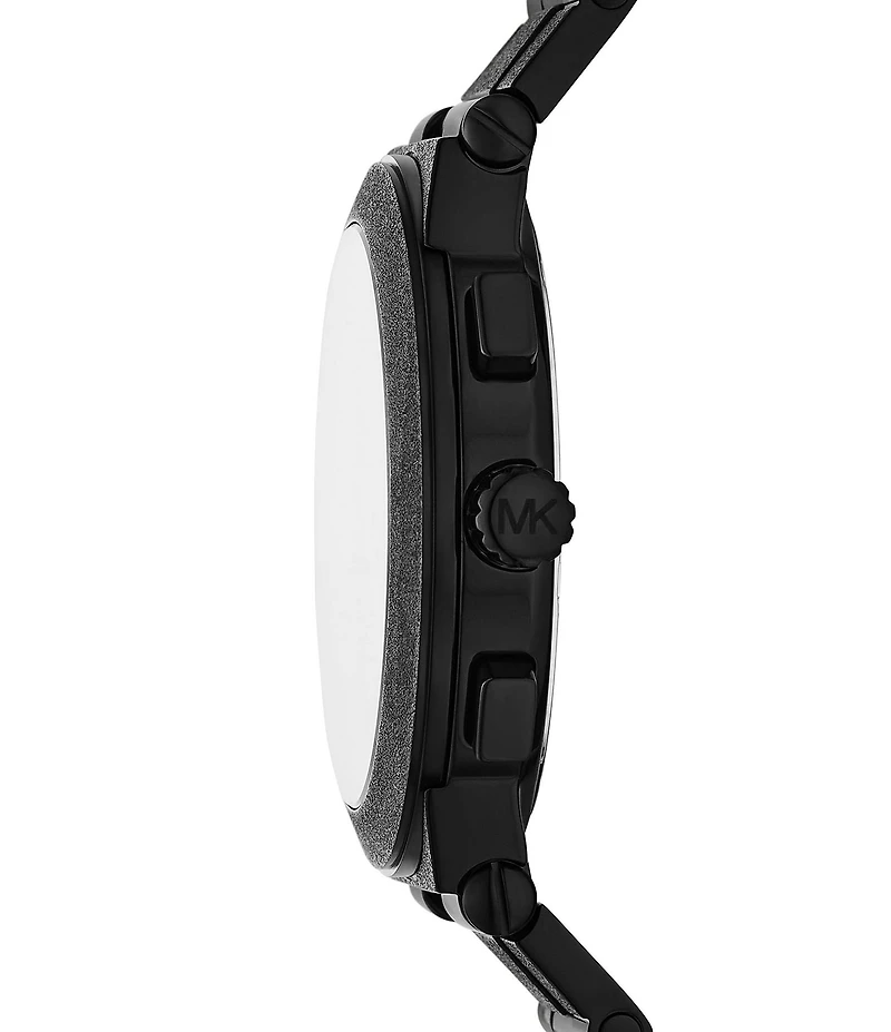 Michael Kors Men's Billie Quartz Chronograph Black Tone Stainless Steel Bracelet Watch