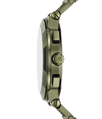 Michael Kors Men's Billie Quartz Chronograph Green Tone Stainless Steel Bracelet Watch