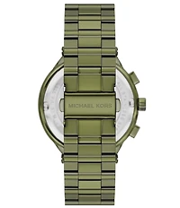 Michael Kors Men's Billie Quartz Chronograph Green Tone Stainless Steel Bracelet Watch