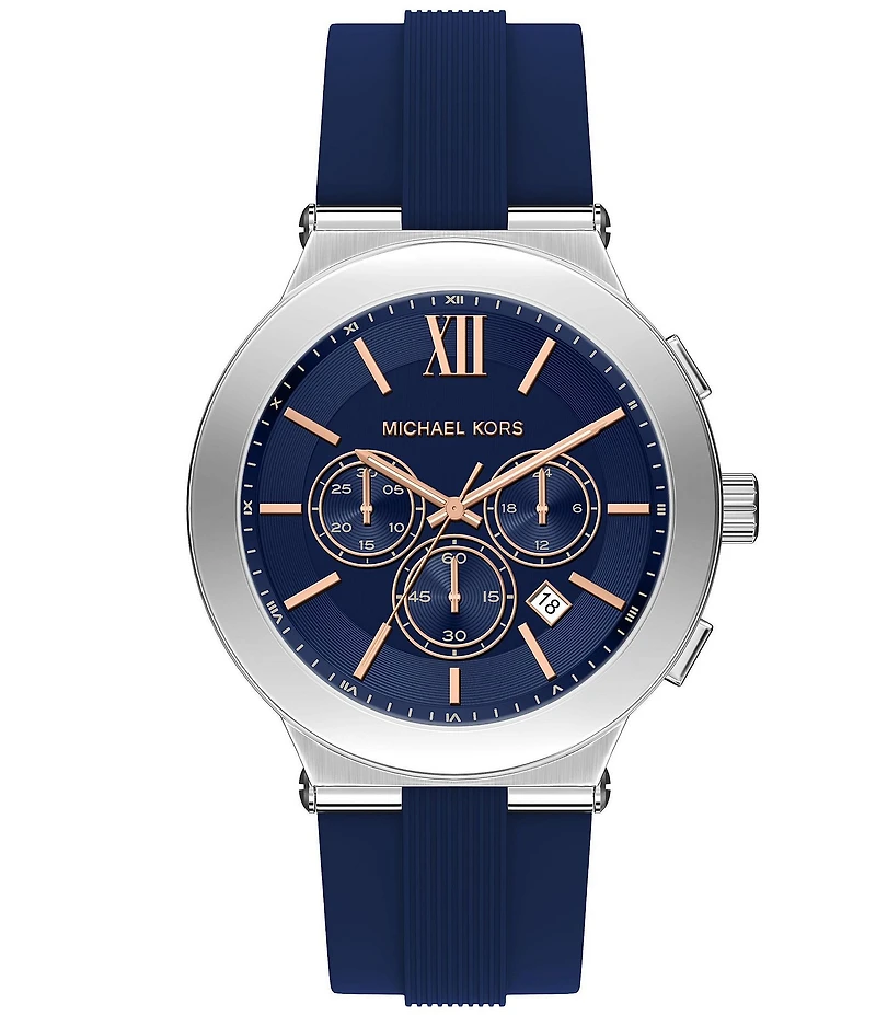 Michael Kors Men's Billie Quartz Chronograph Silicone Strap Watch