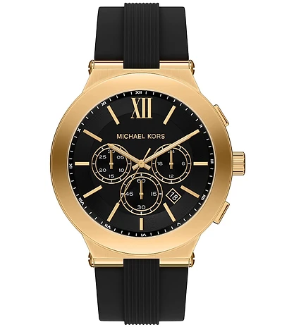 Michael Kors Men's Billie Quartz Chronograph Silicone Strap Watch
