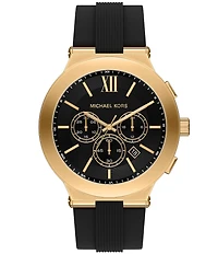 Michael Kors Men's Billie Quartz Chronograph Silicone Strap Watch