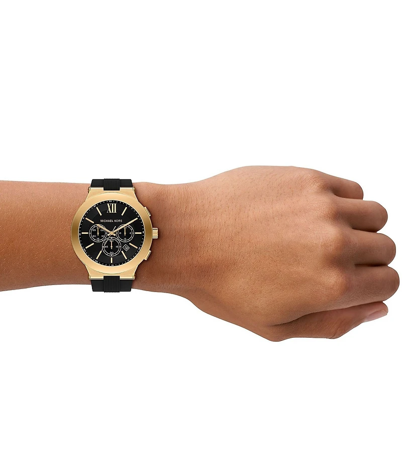 Michael Kors Men's Billie Quartz Chronograph Silicone Strap Watch