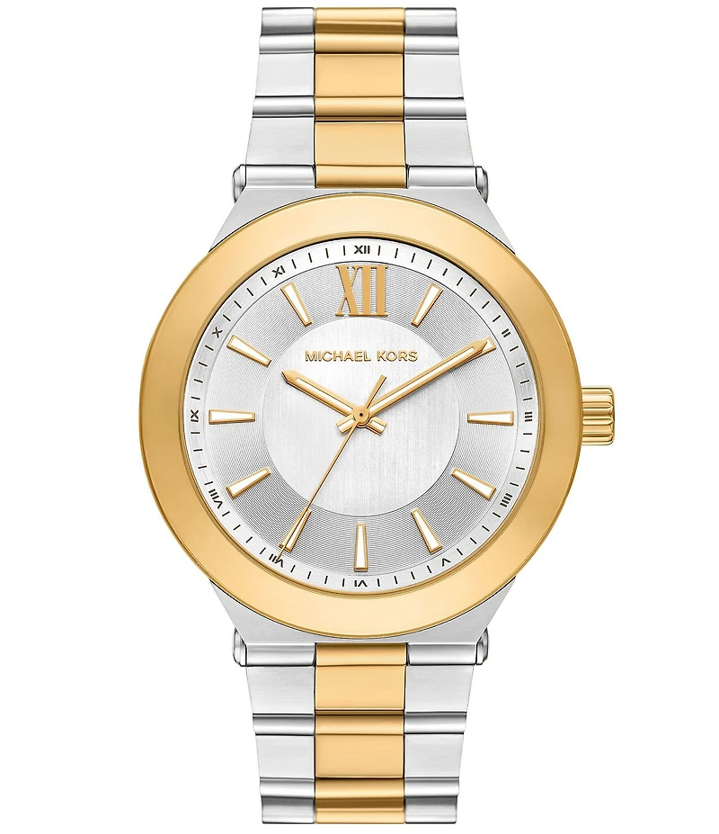 Michael Kors Men's Billie Three-Hand Gold-Tone Stainless Steel Bracelet Watch