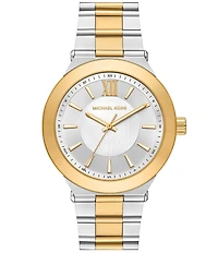 Michael Kors Men's Billie Three-Hand Gold-Tone Stainless Steel Bracelet Watch