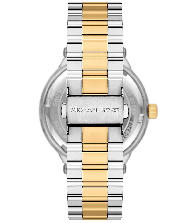 Michael Kors Men's Billie Three-Hand Gold-Tone Stainless Steel Bracelet Watch