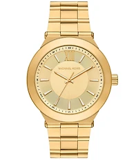 Michael Kors Men's Billie Three-Hand Gold-Tone Stainless Steel Bracelet Watch