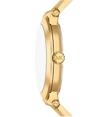 Michael Kors Men's Billie Three-Hand Gold-Tone Stainless Steel Bracelet Watch