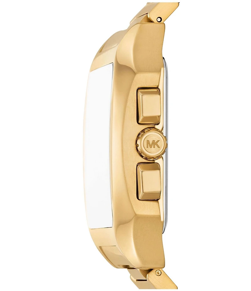 Michael Kors Men's Hayes Quartz Chronograph Gold-Tone Stainless Steel Bracelet Watch