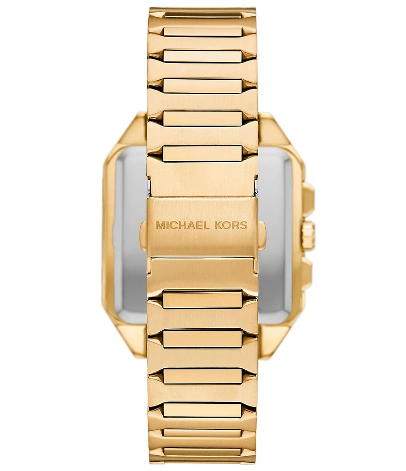 Michael Kors Men's Hayes Quartz Chronograph Gold-Tone Stainless Steel Bracelet Watch