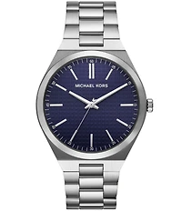 Michael Kors Men's Lennox Quartz Three Hand Stainless Steel Bracelet Watch