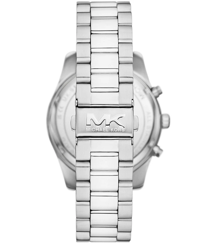 Michael Kors Men's Green Dial Lexington Chronograph Stainless Steel Bracelet Watch