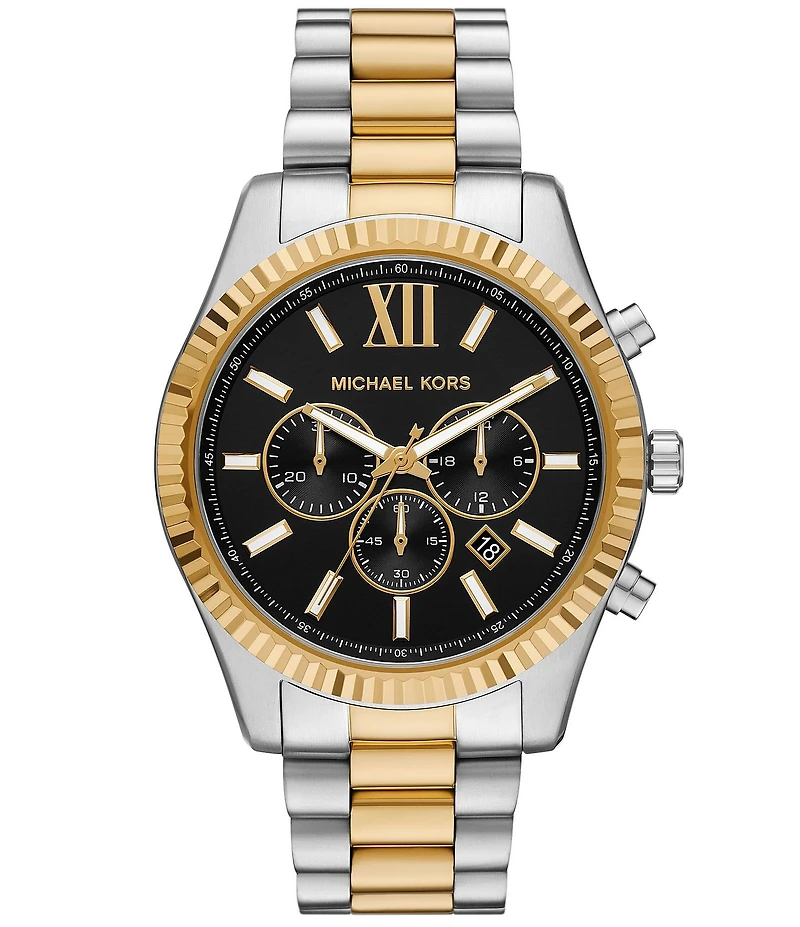 Michael Kors Men's Lexington Chronograph Two-Tone Stainless Bracelet Watch