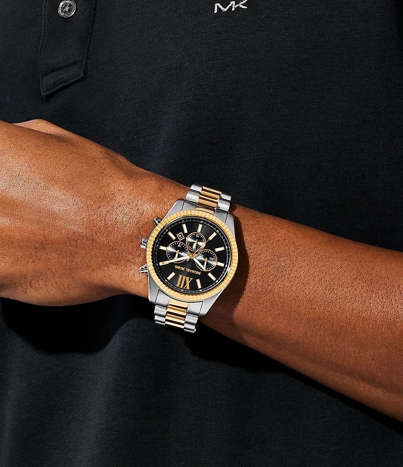 Michael Kors Men's Lexington Chronograph Two-Tone Stainless Bracelet Watch